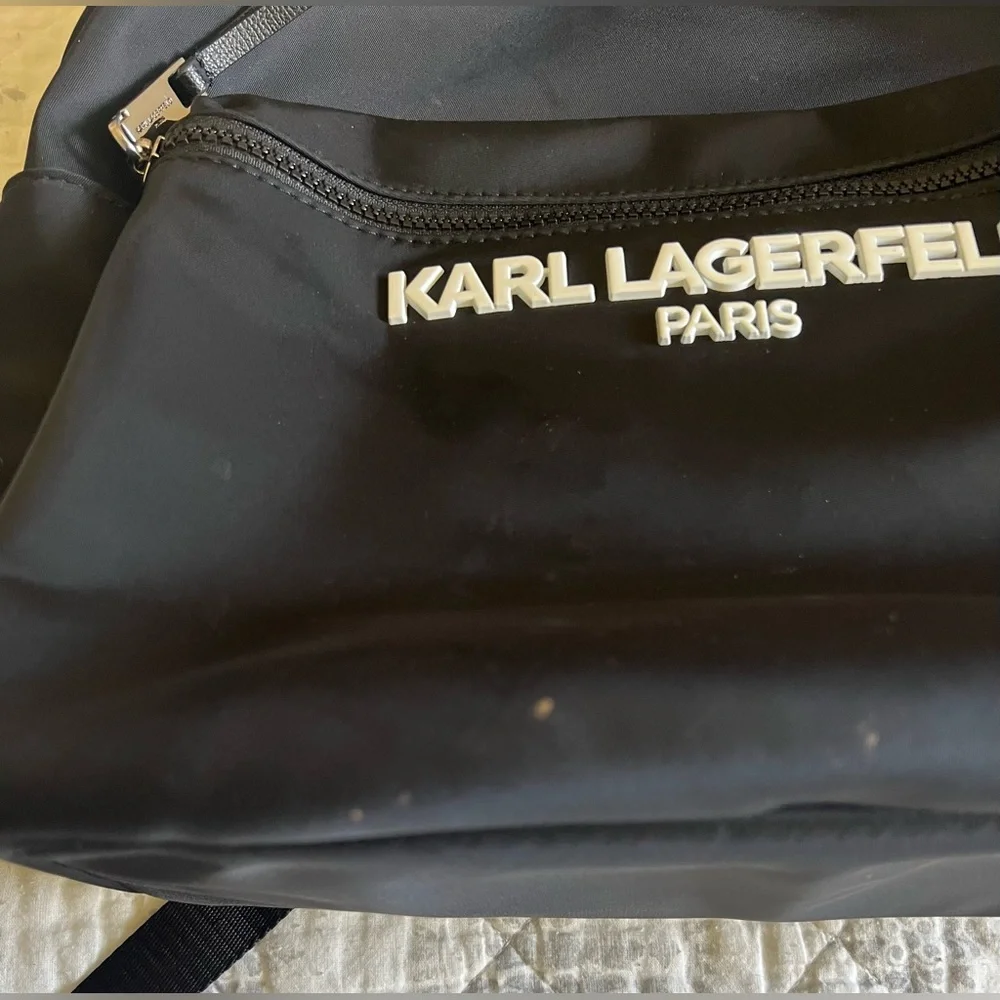 Karl Lagerfeld Sleek Black Backpack - Picture 6 of 6